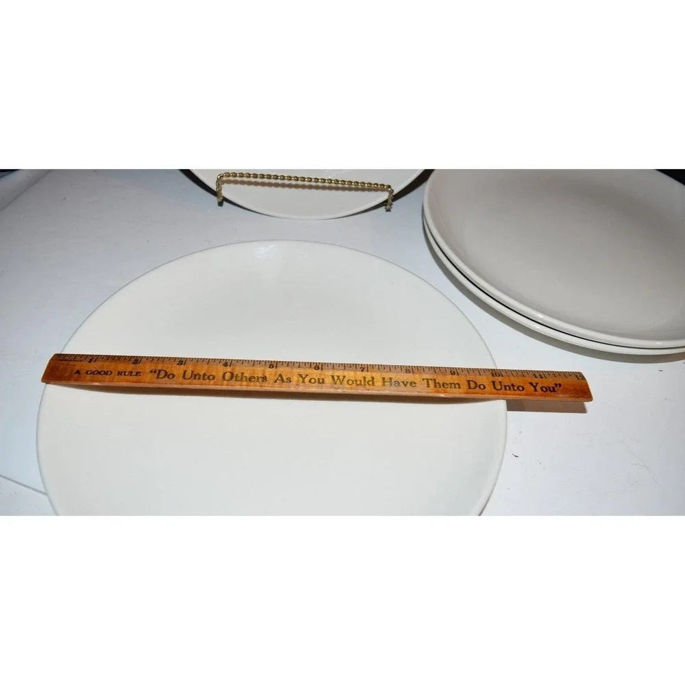 Vtg‎ Russel Wright Iroquois  White Dinner Plate  4 pc set  10